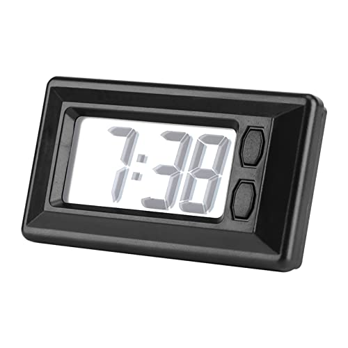DEWIN Digitaluhr, LCD-Digitaltisch Auto Armaturenbrett Schreibtisch Elektronische Uhr, Datum, Uhrzeit, Kalenderanzeige (Schwarz) von DEWIN
