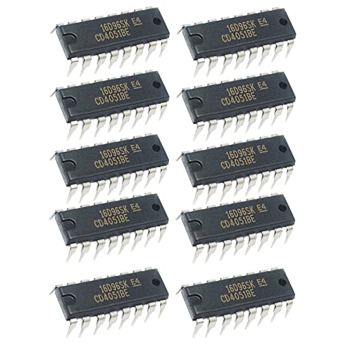 DEWIN Electronic Components, CD4051BE Chip IC Chipsatz Analog Multiplexer Single 8 1 16-pin (10Pcs/Lot) von DEWIN