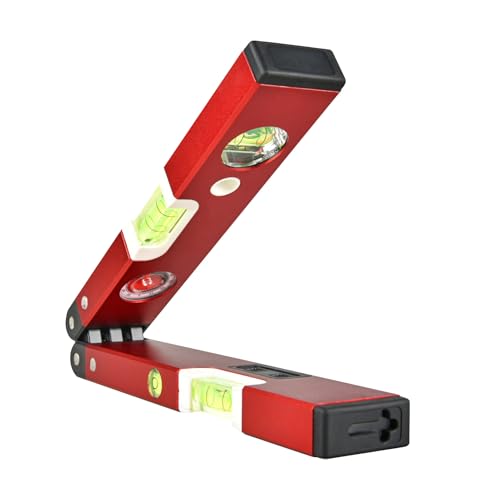 DEWIN Faltpegel Faltbarer Leveler 2 Linie Red Beam Aluminiumlegierung Magnetischer Spiegelwerkzeug mit Multifunktionalen Blasen DEWIN Faltpegel Faltbarer Leveler 2 Linie Red Beam Aluminiumlegierung Magnetischer Spiegelwerkzeug mit Multifunktionalen Blasen von DEWIN