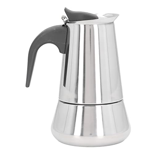 DEWIN Herdplatten-Kaffeemaschine, Pot Drip Type Edelstahl-Mokkakanne mit großem Fassungsvermögen für die Küche zu Hause(4 Cups) von DEWIN