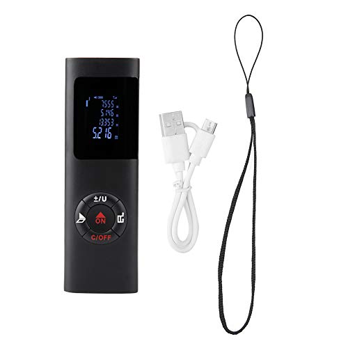 DEWIN Laser Entfernungsmesser, Mini Digital Distanzmessgerät JQ40 Tragbarer Volumenmesser mit Mehreren Messmodi für die Räume Hausbauindustrie Wohnlager 40M IP54 von DEWIN