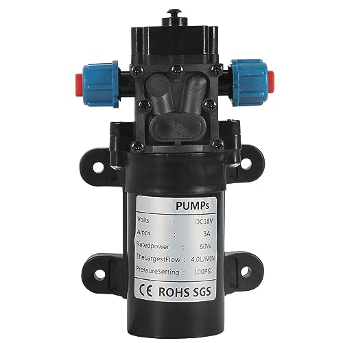 DEWIN Membranpumpe, 18V 60W Mikromembran-Rückflusswasserpumpe automatischer Schalter 4l/min Hochdruck-Wassersprüher DEWIN Membranpumpe, 18V 60W Mikromembran-Rückflusswasserpumpe automatischer Schalter 4l/min Hochdruck-Wassersprüher von DEWIN