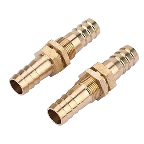 DEWIN Messing Schottrohrverschraubung, Messing Schottrohrschlauch Barb Messing Schottrohrverschraubung Anschluss Adapter 2 Stück(12mm) von DEWIN