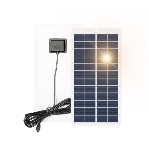DEWIN Mini-Solarpanel, 10W Tragbares Polykristallines Solarpanel 12V Solarzellen Batterieladegerät DC 5.5V Anschluss für Gartenbalkon im Freien, Gehweg-Solarleuchte von DEWIN