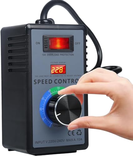 DEWIN Motordrehzahlregler, 4000W Elektronischer Stufenloser Drehzahlregler Schalterregler Variabler Drehzahlregler Elektronischer Variabler Drehzahlregler for Motorgebläse AC 220V 10A DEWIN Motordrehzahlregler, 4000W Elektronischer Stufenloser Drehzahlregler Schalterregler Variabler Drehzahlregler Elektronischer Variabler Drehzahlregler for Motorgebläse AC 220V 10A von DEWIN