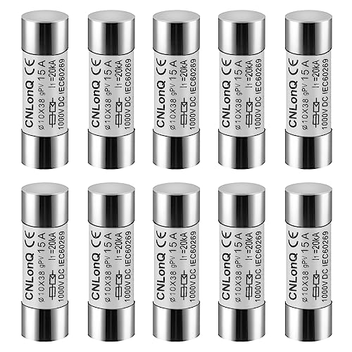 DEWIN Sicherung 15A, 10 Stück gPV Type Keramik Sicherung HSPV-30 10x38mm Feinsicherung Schmelzsicherungen für PV Anlage DC 1000V DEWIN Sicherung 15A, 10 Stück gPV Type Keramik Sicherung HSPV-30 10x38mm Feinsicherung Schmelzsicherungen für PV Anlage DC 1000V von DEWIN