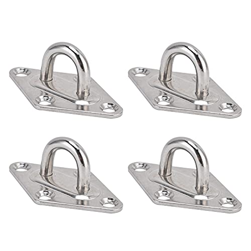 DEWIN Quadratpolster Augenplatte Haken 4 Packung 304 Edelstahl Augenplatte Rostbestende Augenplattenhaken für Fixeseile Stahldrähte DEWIN Quadratpolster Augenplatte Haken 4 Packung 304 Edelstahl Augenplatte Rostbestende Augenplattenhaken für Fixeseile Stahldrähte von DEWIN