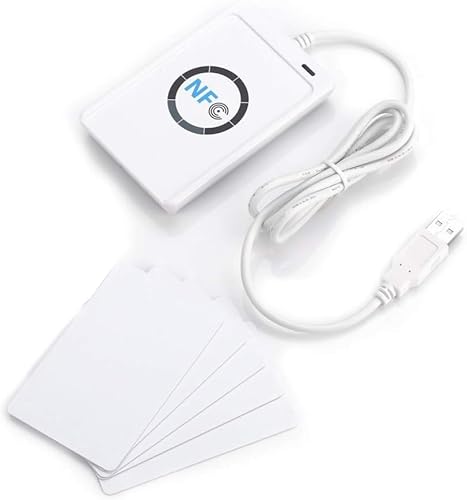 DEWIN RFID Reader, NFC RFID Reader Writer ACR122U ISO 14443A/B mit Freier Software Weiß von DEWIN