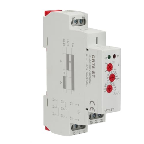 DEWIN Relais 230V, Zeitrelais GRT8-ST Verzögerung am Motor Stern Dreieck Timer Softstarter Dreieck Relais Motorstarter DEWIN Relais 230V, Zeitrelais GRT8-ST Verzögerung am Motor Stern Dreieck Timer Softstarter Dreieck Relais Motorstarter von DEWIN