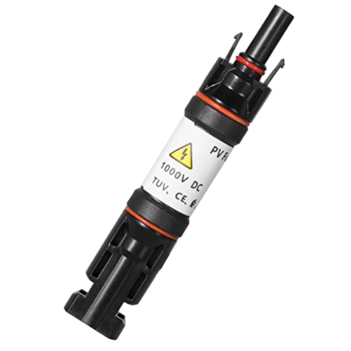 DEWIN Solar PV Sicherungsstecker, Solarstecker PV Stecker IP67 wasserdichte Photovoltaik Sicherungshalter Solar Zubehör für Solar PV Anlage 15A DC 1000V von DEWIN