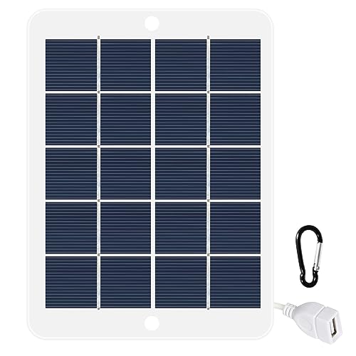 DEWIN Solarpanel, monokristallines Solarpanel 5V USB-Ausgang tragbares Solar-Handy-Akku-Ladegerät für Outdoor-Aktivitäten Camping Klettern (Size : 10W) von DEWIN