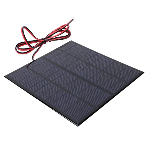 DEWIN Solarpanel, Mini Solarpanel, 3W 12V Tragbare Solarzelle, Solarpanel-Zellen-Leistungsmodul, Polykristallines Silizium-Solarpanel mit 1 m Kabel von DEWIN