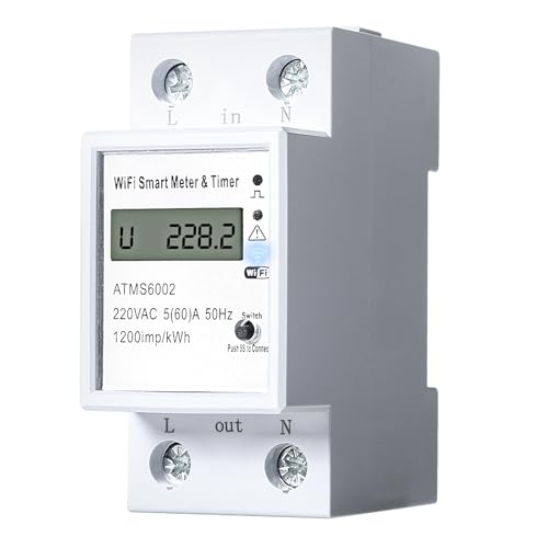 DEWIN Stromzähler Hutschiene, Tuya WiFi Smart Meter 2P Einphasig Energiezähler Stromverbrauchsmesser Fernbedienung Timing Stimme APP Steuerung DEWIN Stromzähler Hutschiene, Tuya WiFi Smart Meter 2P Einphasig Energiezähler Stromverbrauchsmesser Fernbedienung Timing Stimme APP Steuerung von DEWIN