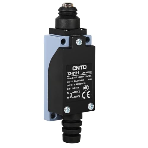 DEWIN Endschalter 230V Wasserdicht, TZ-8111 Selbstrückstellender Endschalter Stößel Momentan Endschalter mikroschalter AC 250V/6A von DEWIN