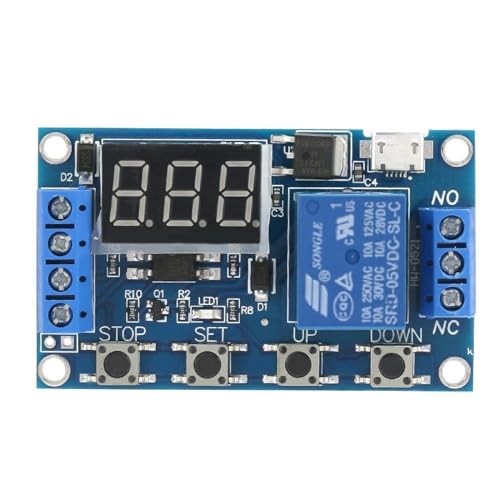 DEWIN Zeitrelais, DC 6V-30V Triggerverzögerung Ein/Aus Zyklus Timer Schalter Relaisschaltermodul mit LED-Anzeige Micro USB 5V DEWIN Zeitrelais, DC 6V-30V Triggerverzögerung Ein/Aus Zyklus Timer Schalter Relaisschaltermodul mit LED-Anzeige Micro USB 5V von DEWIN