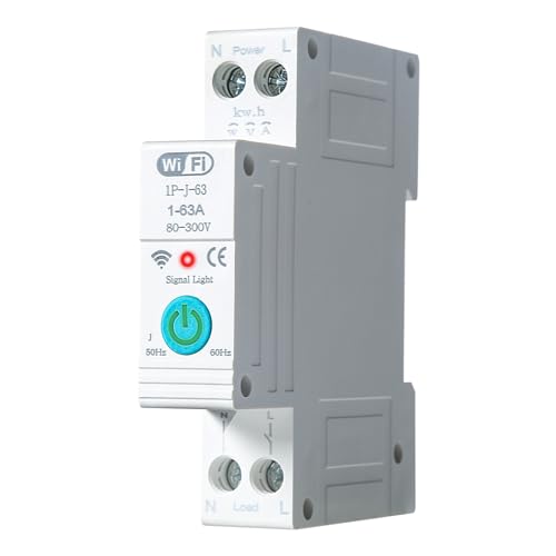 DEWIN Tuya WiFi Smart Circuit Breaker,1P 63A Schiene DIN WiFi Smart Energy Meter Leistungsschalter Leistungsmessung for Smart Home Fernbedienung DEWIN Tuya WiFi Smart Circuit Breaker,1P 63A Schiene DIN WiFi Smart Energy Meter Leistungsschalter Leistungsmessung for Smart Home Fernbedienung von DEWIN