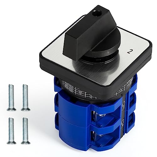 DEWIN Umschaltschalter, Universal Drehschalter 3 Positionen Universal Nockenschalter Elektrisch 8 Klemmen 63A Universalschalter LW26-63/2 DEWIN Umschaltschalter, Universal Drehschalter 3 Positionen Universal Nockenschalter Elektrisch 8 Klemmen 63A Universalschalter LW26-63/2 von DEWIN