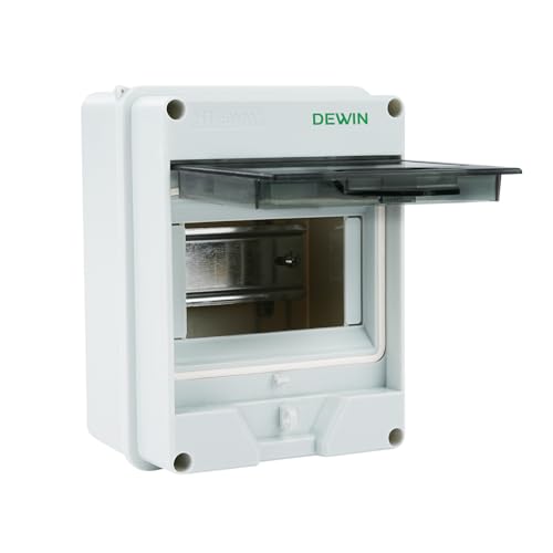 DEWIN Verteilerkasten Aufputz, IP65 Wasserdicht Sicherungskasten Aufputz 1 Reihig Kleinverteiler für Außenbereich 5 Module von DEWIN