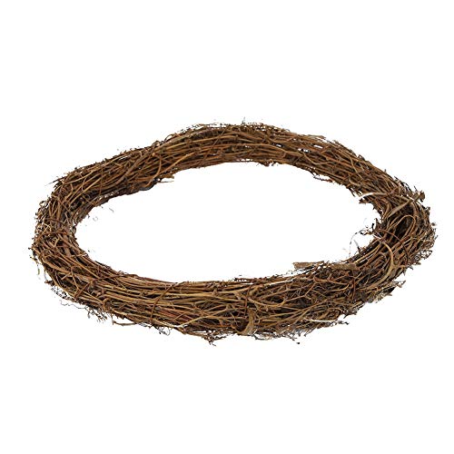 DEWIN Wicker Kranz, 30cm Rattan Kranz DIY Hausgarten Dekoration Hochzeitsfeier Vine Hanging Wreath von DEWIN