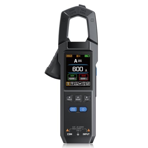 DEWIN Zangenamperemeter, Stromzange Multimeter Zangenamperemeter AC DC True RMS 10000 Count LED-Beleuchtungsmessung AC/DC Stromspannung DEWIN Zangenamperemeter, Stromzange Multimeter Zangenamperemeter AC DC True RMS 10000 Count LED-Beleuchtungsmessung AC/DC Stromspannung von DEWIN