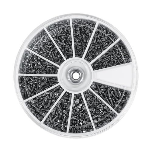 DEWIN Edelstahlschrauben Set,Mini Schraubenmuttern Kit 600pcs Edelstahlschrauben Muttern Schrauben Muttern Sortiment Kit M1 M1.2 M1.4 M1.6 3.15 x 0,39 Zoll für Uhren Glassess Gläser Elektronik DEWIN Edelstahlschrauben Set,Mini Schraubenmuttern Kit 600pcs Edelstahlschrauben Muttern Schrauben Muttern Sortiment Kit M1 M1.2 M1.4 M1.6 3.15 x 0,39 Zoll für Uhren Glassess Gläser Elektronik von DEWIN