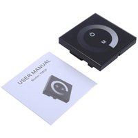 Einfarbiger Touchscreen-Dimmer, Wandschalter-Controller, LED-Lichtleiste, dc 12 V–24 v (schwarz) - Dewin von DEWIN