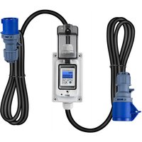 Dewin - Mobiler digitaler Stromzähler 16A 230V Wasserdichter Energieverbrauchszähler für Wohnmobile von DEWIN