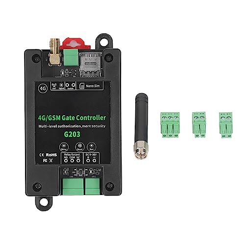 GSM-Toröffner, G203 GSM-Toröffner 3G 4G Garagentorzugangs-Fernbedienung, Unterstützt Remote-Neustart-Reset DC9-36V GSM-Toröffner, G203 GSM-Toröffner 3G 4G Garagentorzugangs-Fernbedienung, Unterstützt Remote-Neustart-Reset DC9-36V von DEWIN
