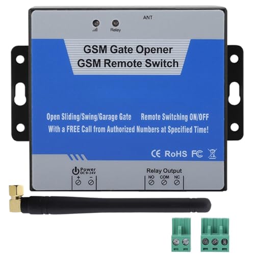 DEWIN Gsm Modul Schalter, GSM Opener Garagentor Tür Tor Opener Remote Aus Schalter Gratis Anruf SMS von DEWIN