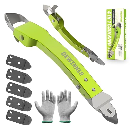 4-in-1 Edelstahl Remover Tool Set, DEWINNER Fugen-Kratzer-Set, Edelstahl-Dichtungs-Finishing Glätten-Entfernungs-Werkzeug mit Silikon-Pads von DEWINNER