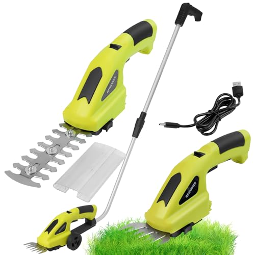 DEWINNER Akku Heckenschere mit Teleskopstiel, 2-in-1 Gartenschere, Schnittbreite Grasschneideblatt 100 mm, Strauchscherenmesser 140 mm, Akku Strauchere und Grasschere 7,2 V, mit Typ C Kabel DEWINNER Akku Heckenschere mit Teleskopstiel, 2-in-1 Gartenschere, Schnittbreite Grasschneideblatt 100 mm, Strauchscherenmesser 140 mm, Akku Strauchere und Grasschere 7,2 V, mit Typ C Kabel von DEWINNER