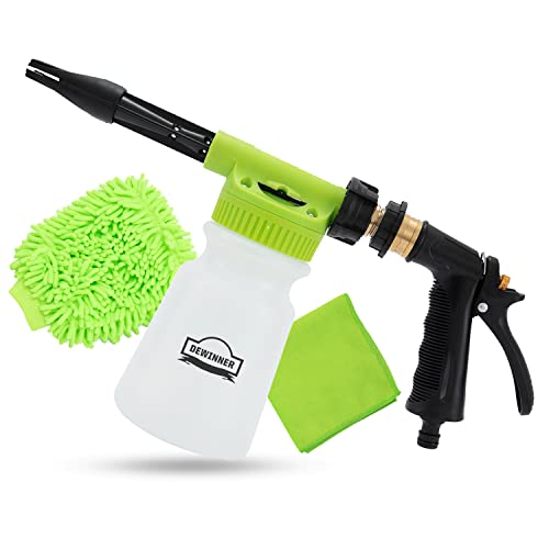 DEWINNER Autowaschschaumkanon, Schaum-Blaster, Schnellentriegelungs-Seifenwaschpistole, schnelles Anschließen an Gartenschlauch, Schneeschaumlanze, Auto-Waschsprüher, mit Reinigungsset DEWINNER Autowaschschaumkanon, Schaum-Blaster, Schnellentriegelungs-Seifenwaschpistole, schnelles Anschließen an Gartenschlauch, Schneeschaumlanze, Auto-Waschsprüher, mit Reinigungsset von DEWINNER