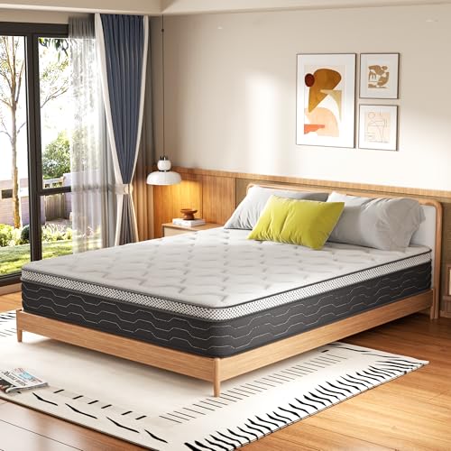 DEWINNER Matratze 160x200cm, Federkern- und Schaumstoffmatratze, 27 cm hoch Taschenfederkernmatratze, perfekte Unterstützung, mittlerer Härtegrad, antimilben, antiallergisch, antibakteriell(H3) von DEWINNER