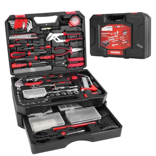 DEWINNER Werkzeugkoffer Gefüllt 325 tlg - Tragbares Werkzeugkasten, Auto Werkzeug Sets mit Schraubendreher Set, Hammer, Zange Set und Bandmaßstab, Haushaltswerkzeugset für die Heim DEWINNER Werkzeugkoffer Gefüllt 325 tlg - Tragbares Werkzeugkasten, Auto Werkzeug Sets mit Schraubendreher Set, Hammer, Zange Set und Bandmaßstab, Haushaltswerkzeugset für die Heim von DEWINNER