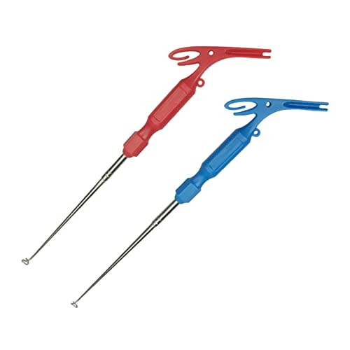 DEWU Angelhaken Entfernungswerkzeug, Angelwerkzeug, Edelstahl Fischhaken Entferner Fast Fish Hook Disconnect Sicherheitsgerät, Schnellknoten Bindung Werkzeug zum Angeln, 1 Schlaufen-Tyer von DEWU