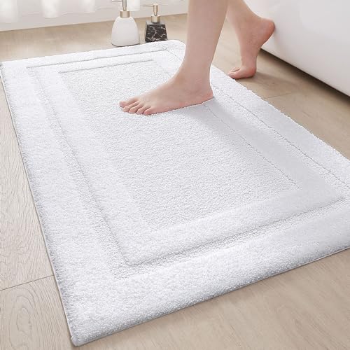 DEXI Badematte rutschfest, waschbar Badezimmerteppich Mikrofaser Badteppich weich Badvorleger Saugfähige Duschvorleger für Dusche, Badewanne, Toilette - 60 x 110cm, Weiß DEXI Badematte rutschfest, waschbar Badezimmerteppich Mikrofaser Badteppich weich Badvorleger Saugfähige Duschvorleger für Dusche, Badewanne, Toilette - 60 x 110cm, Weiß von DEXI