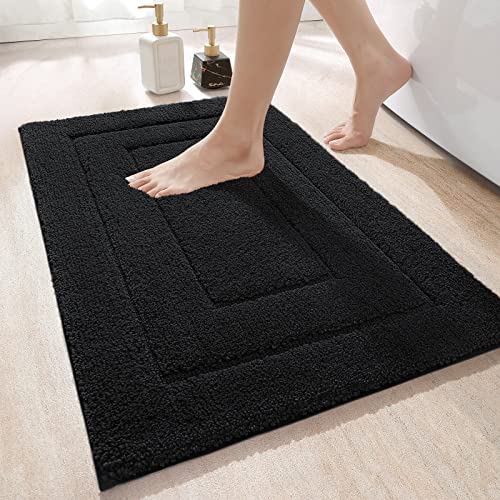 DEXI Badteppich rutschfeste,weicher Badezimmerteppich Wasserabsorbierend Badematte maschinenwaschbar Badvorleger für Dusche,Badewanne und Toilette, Schwarz, 50 x 80 cm DEXI Badteppich rutschfeste,weicher Badezimmerteppich Wasserabsorbierend Badematte maschinenwaschbar Badvorleger für Dusche,Badewanne und Toilette, Schwarz, 50 x 80 cm von DEXI