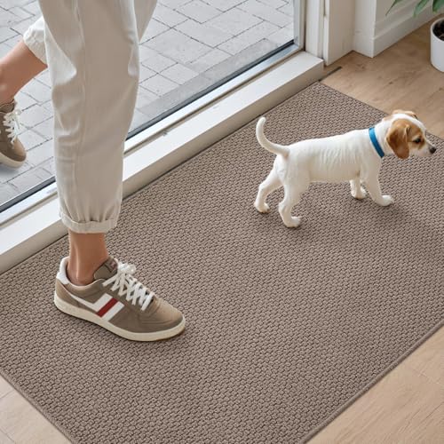 DEXI Fußmatte Innen 61 x 92 cm, rutschfeste Fussmatte waschbar, absorbierend Schmutzfangmatte, wasserdicht Türmatte für Hund, Haustür, Patio, Braun DEXI Fußmatte Innen 61 x 92 cm, rutschfeste Fussmatte waschbar, absorbierend Schmutzfangmatte, wasserdicht Türmatte für Hund, Haustür, Patio, Braun von DEXI