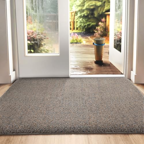 DEXI Schmutzfangmatte,rutschfeste Fußmatte für Innen und Außen,Waschbar Eingangsteppich Saugstarke Türmatte - Sauberlaufmatte 90 x 150 cm,Braun-blau DEXI Schmutzfangmatte,rutschfeste Fußmatte für Innen und Außen,Waschbar Eingangsteppich Saugstarke Türmatte - Sauberlaufmatte 90 x 150 cm,Braun-blau von DEXI