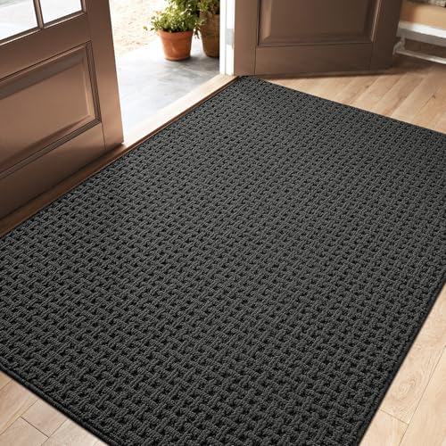 DEXI Schmutzfangmatte Innen 80 x 120 cm, rutschfest Fußmatte, absorbierend Fussmatte, waschbar Türmatte für Hund, Eingang, Haustür & Flur, Grau DEXI Schmutzfangmatte Innen 80 x 120 cm, rutschfest Fußmatte, absorbierend Fussmatte, waschbar Türmatte für Hund, Eingang, Haustür & Flur, Grau von DEXI