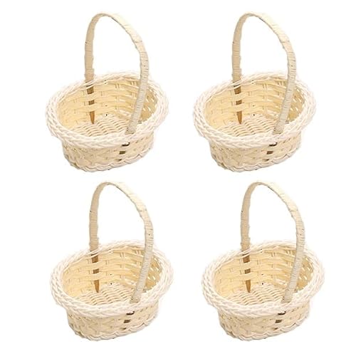 DEYROS Streukörbchen Hochzeit Jute Flower Blumenmädchen Korb Hochzeit Blumenmädchen Körbe Geflochtene Blumen Handkörbe Handgeflochtener Blumenkorb Blumenkinder Blumen Streukorb Streuen von DEYROS