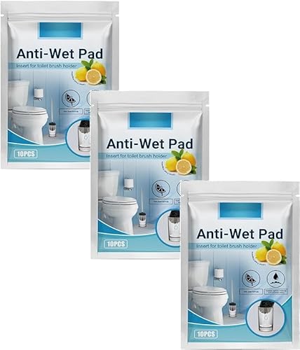 Drip Off Pad, 30 x WC-Bürsten Pads, reichen für ca. 30 Wochen Hygiene im Bad | Das Pad, das Sich um abtropfendes Wasser der WC-Bürste kümmert | Hält den Bürsten-Behälter hygienisch frisch von DEYROS