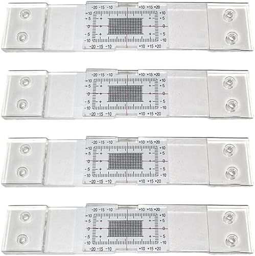 Rissmonitor-Set | Acryl Risse Überwachung Datensatz | Riss Messgerät Überwachung Messgerät | Präzises Lückenlineal zur Erkennung von Wandverformungen und Rissen (4 Stück) von DEYROS