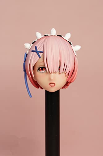 DEZARO 1/6 Scale Female Head Sculpt,Beauty Anime Girl Head Carved for 12inch PH TBL JO Action Figure Collection (D) von DEZARO