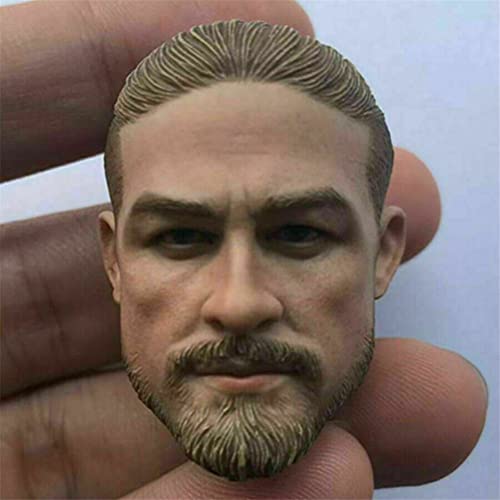 DEZARO 1/6 Scale Male Head Sculpt, Charlie Hunnam European Strong Man Head Carved for 12inch Soldier Action Figure Collection (F) von DEZARO