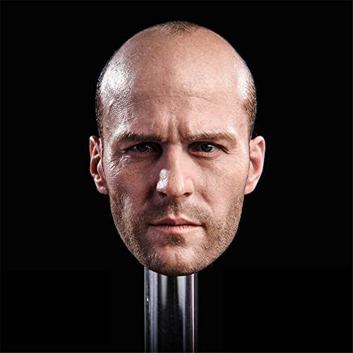 DEZARO 1/6 Scale Male Head Sculpt,Jason Statham European Strong Man Head Carved Carving for 12inch Action Figure Body Collectible (A) von DEZARO