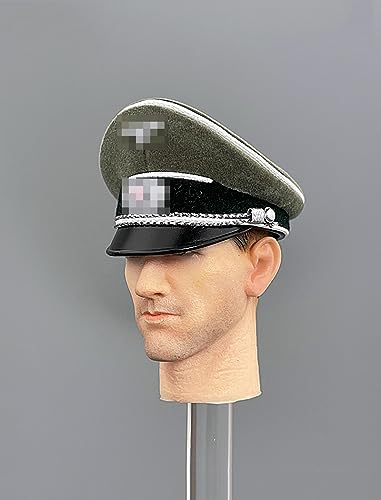 DEZARO 1/6 Scale Officer Hat Soldier Hat Cap Model Army Hat Scene Props Accessory for 1/6 Scale Male/Female Action Figure Head Sculpt (A) von DEZARO