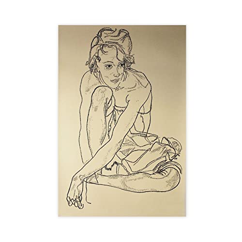 DEZARO Exklusive Kunstmaler Egon Schiele Ästhetisches Poster 16 Leinwand Poster Wandkunst Dekor Druck Bild Gemälde für Wohnzimmer Schlafzimmer Dekoration ungerahmt 30 x 45 cm von DEZARO