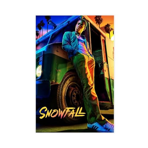 DEZARO Filmposter "Schneefall", Leinwand-Poster, Wandkunst, Dekordruck, Bild, Gemälde für Wohnzimmer, Schlafzimmer, Dekoration, ungerahmt, 40 x 60 cm von DEZARO