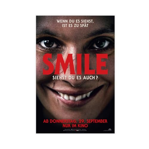 DEZARO Filmposter "Smile" auf Leinwand, Schlafzimmer, Dekoration, Sport, Landschaft, Büro, Raumdekoration, Geschenk, ungerahmt, 30 x 45 cm von DEZARO